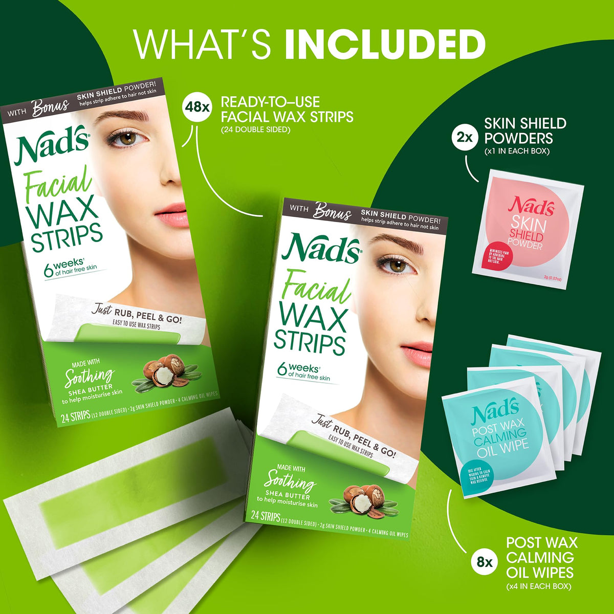 Nad's Facial Wax Strips close-up of strips