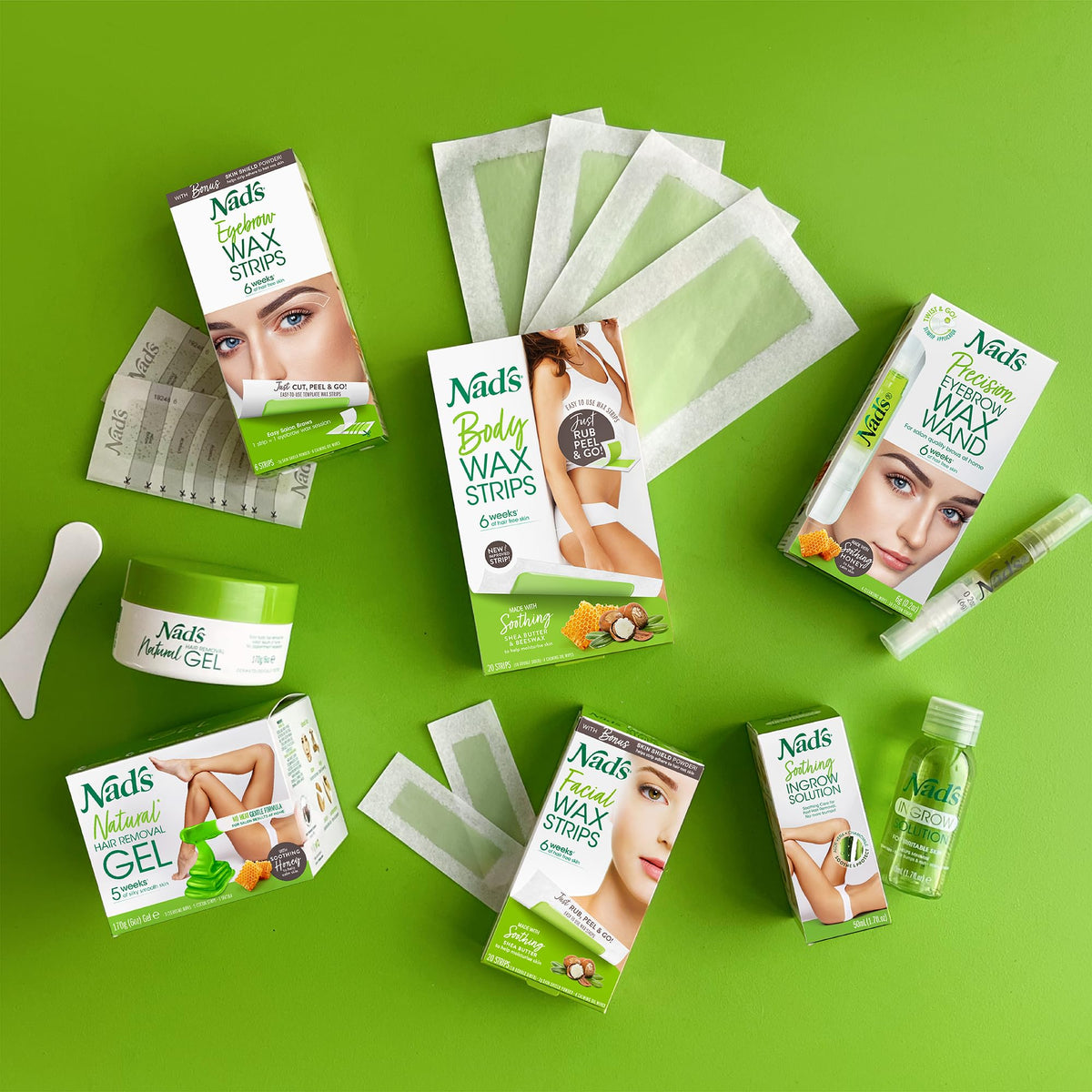 Nad's Facial Wax Strips demonstration on chin