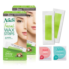 Nad's Facial Wax Strips front view packaging