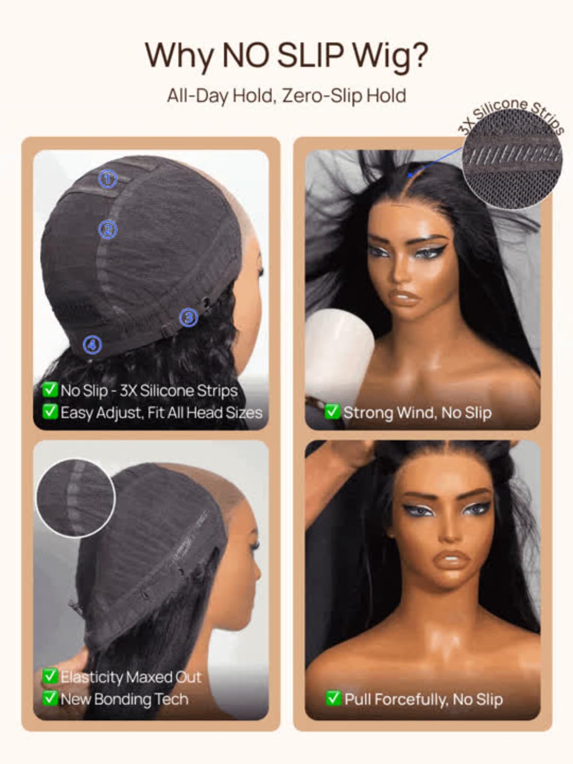 Nadula Bye Bye Knots Glueless Yaki Straight Wig back view