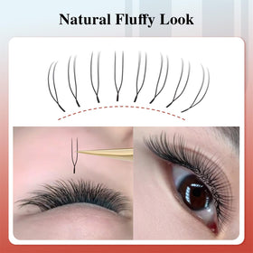 NAGARAKU 2D UU Lash Extensions on a beauty table