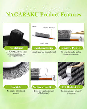 NAGARAKU 3D U Lash Extensions in packaging