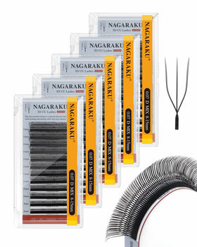 NAGARAKU 3D UU Lash Extensions front view in packaging
