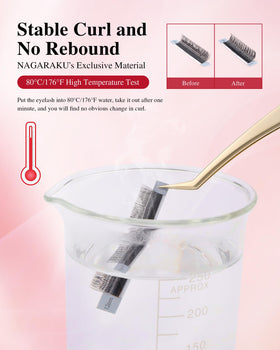 NAGARAKU 3D UU Lash Extensions with silver foil paper