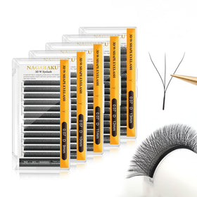 NAGARAKU 3D W Premade Fans Lash Extensions 0.07 D front view