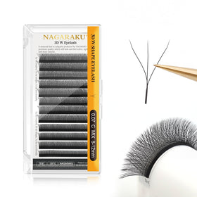 NAGARAKU 3D W Premade Fans Lash Extensions front view