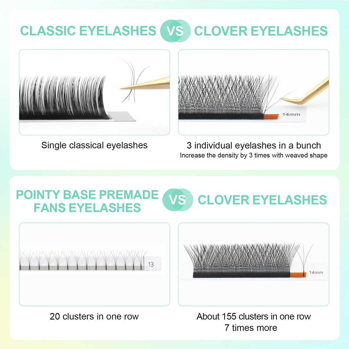 NAGARAKU 3D W Premade Fans Lash Extensions in use