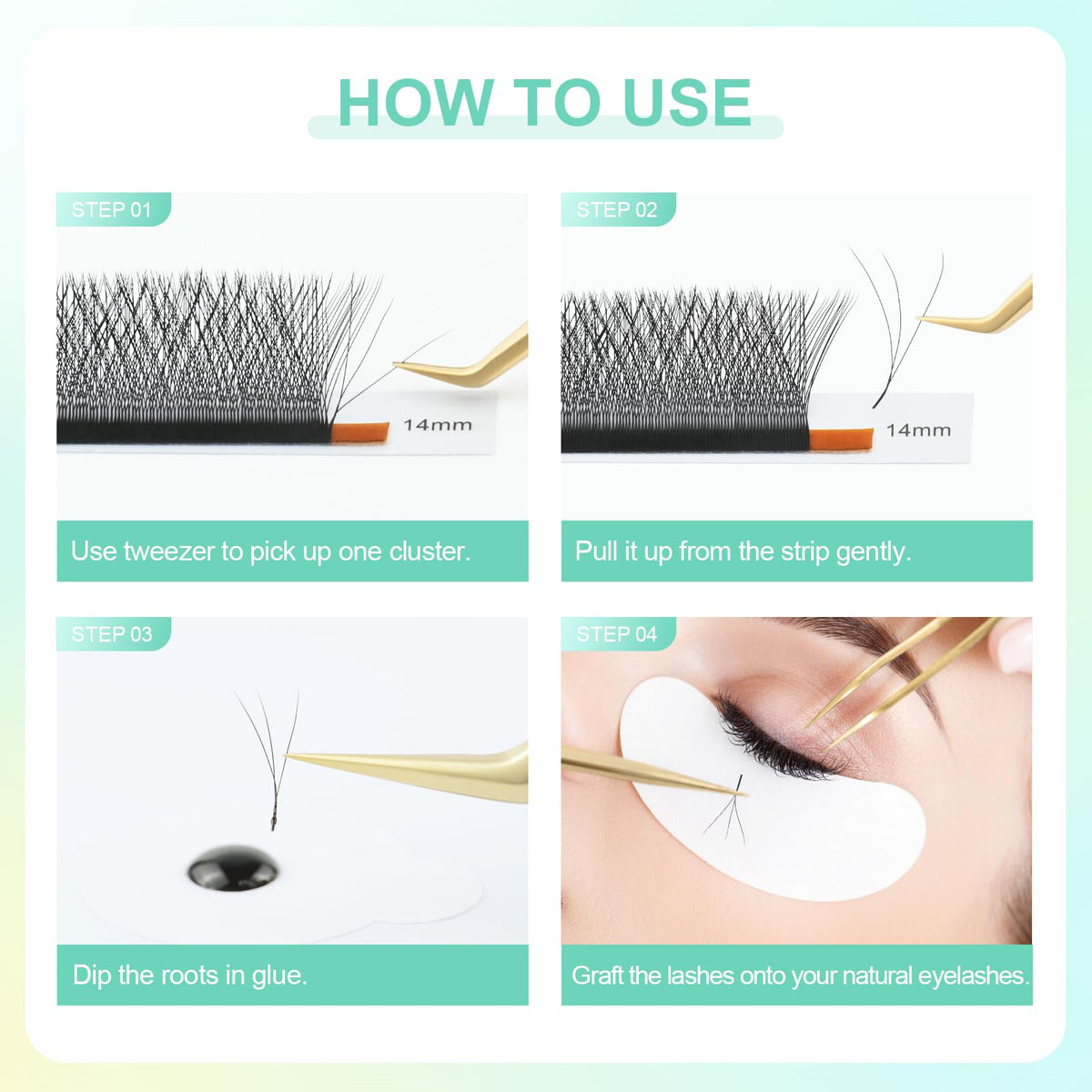 NAGARAKU 3D W Premade Fans Lash Extensions texture
