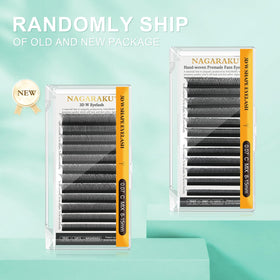 NAGARAKU 3D W Premade Fans Lash Extensions with tweezers