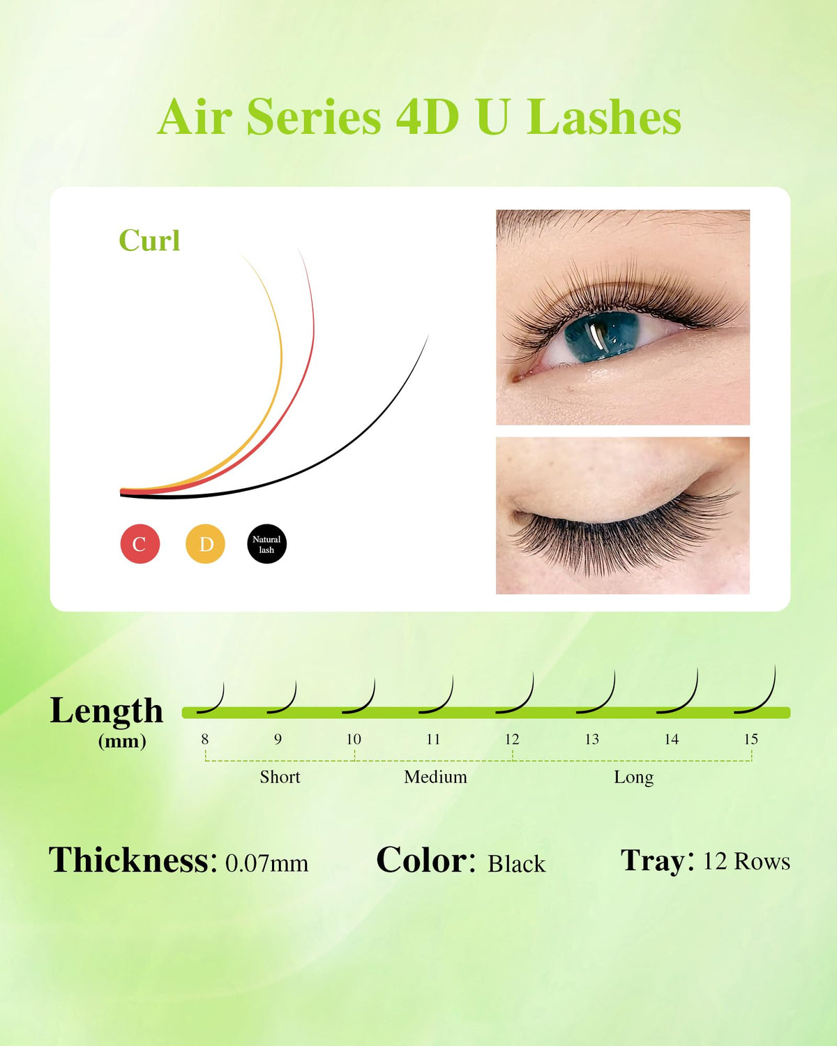 NAGARAKU 4D U Lash Extensions in packaging
