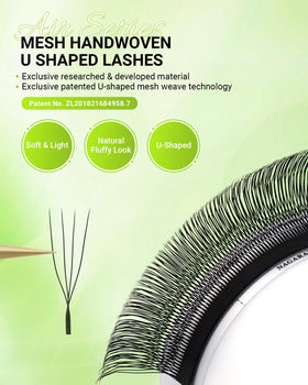 NAGARAKU 4D U Lash Extensions side view showing lash clusters