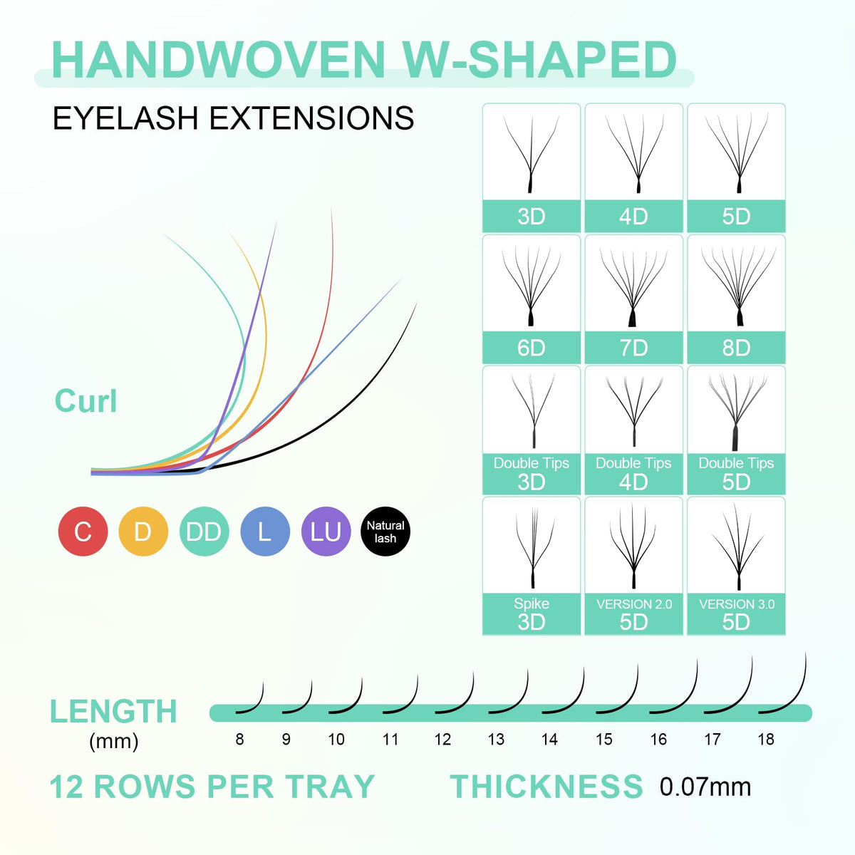 NAGARAKU 4D W Lashes being picked up with tweezers