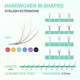 NAGARAKU 4D W Lashes being picked up with tweezers