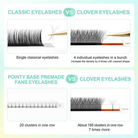 NAGARAKU 4D W Premade Fans Lashes in use on a client