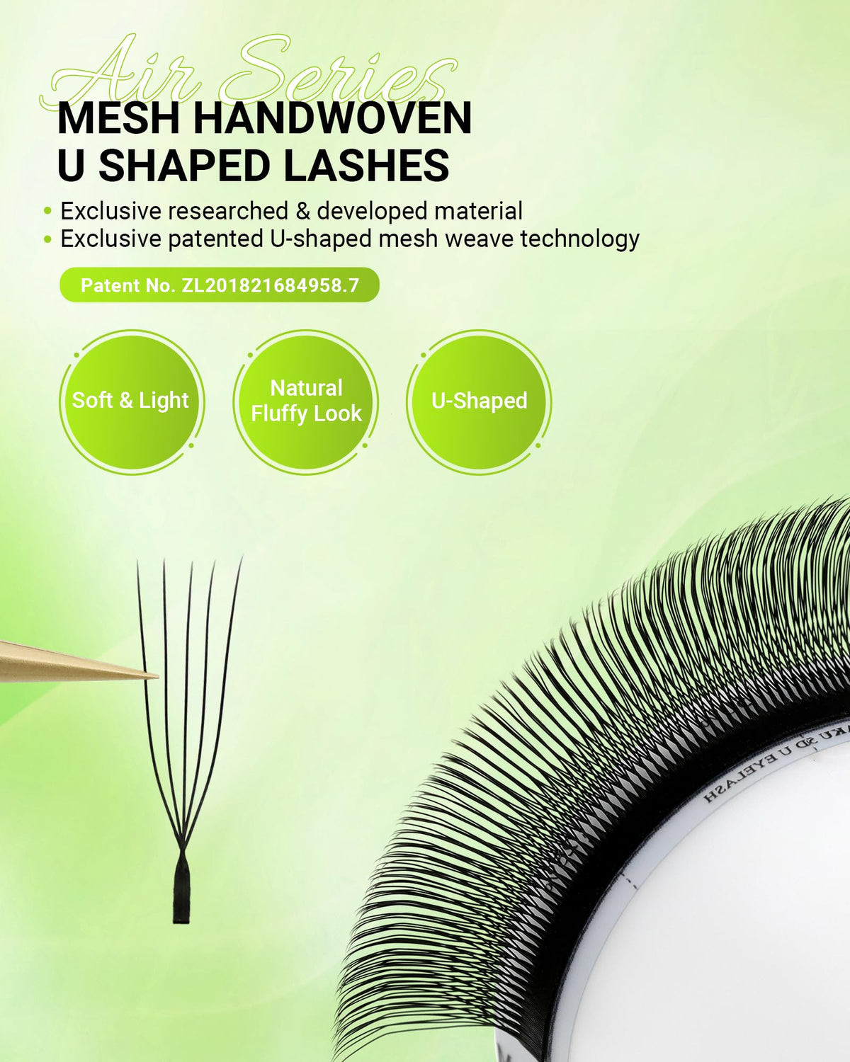 NAGARAKU 5D U Lash Extensions 5 trays pack display