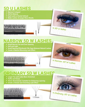 NAGARAKU 5D U Lash Extensions close-up showing fluffy texture