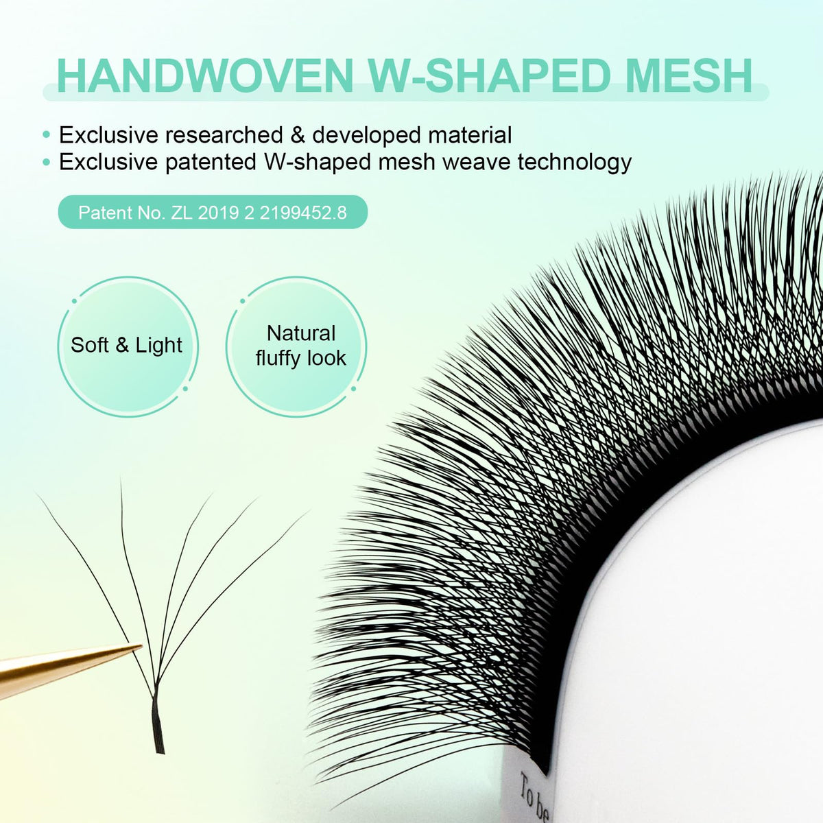 NAGARAKU 5D W Premade Fans Lashes different lengths displayed