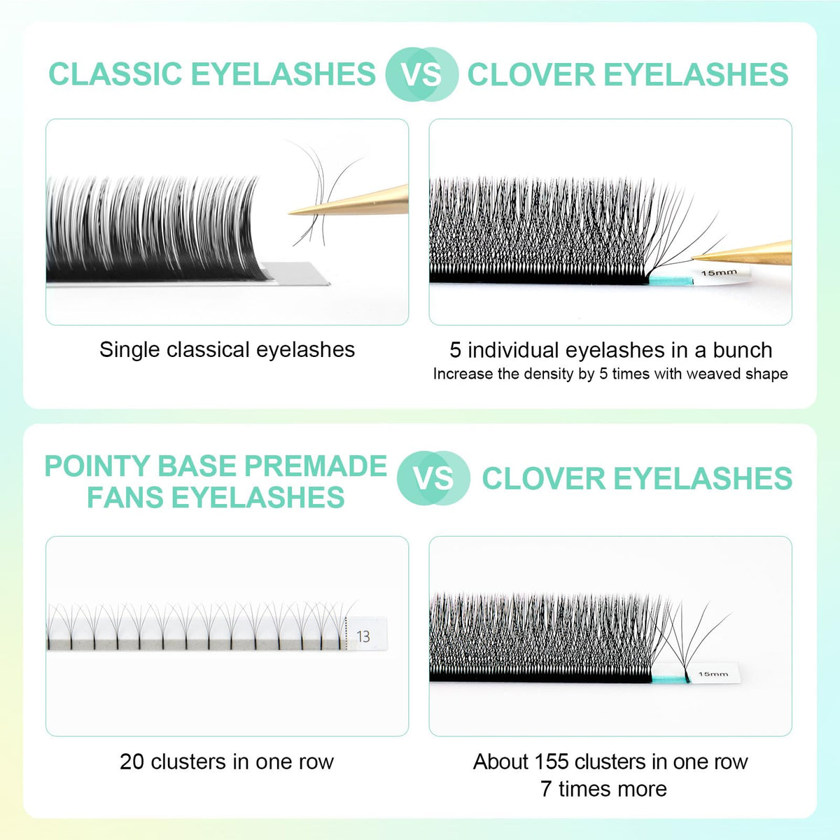 NAGARAKU 5D W Premade Fans Lashes in salon setting