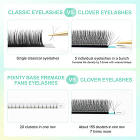 NAGARAKU 5D W Premade Fans Lashes in salon setting