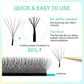 NAGARAKU 6D lashes with visible W shape design