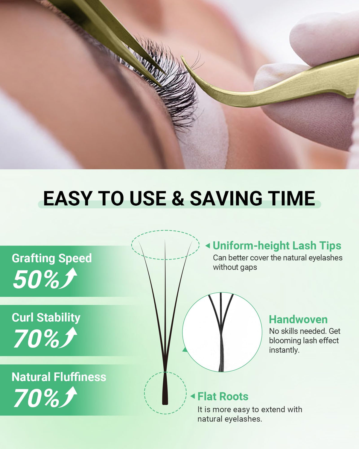 NAGARAKU lash extensions in a beauty salon setting
