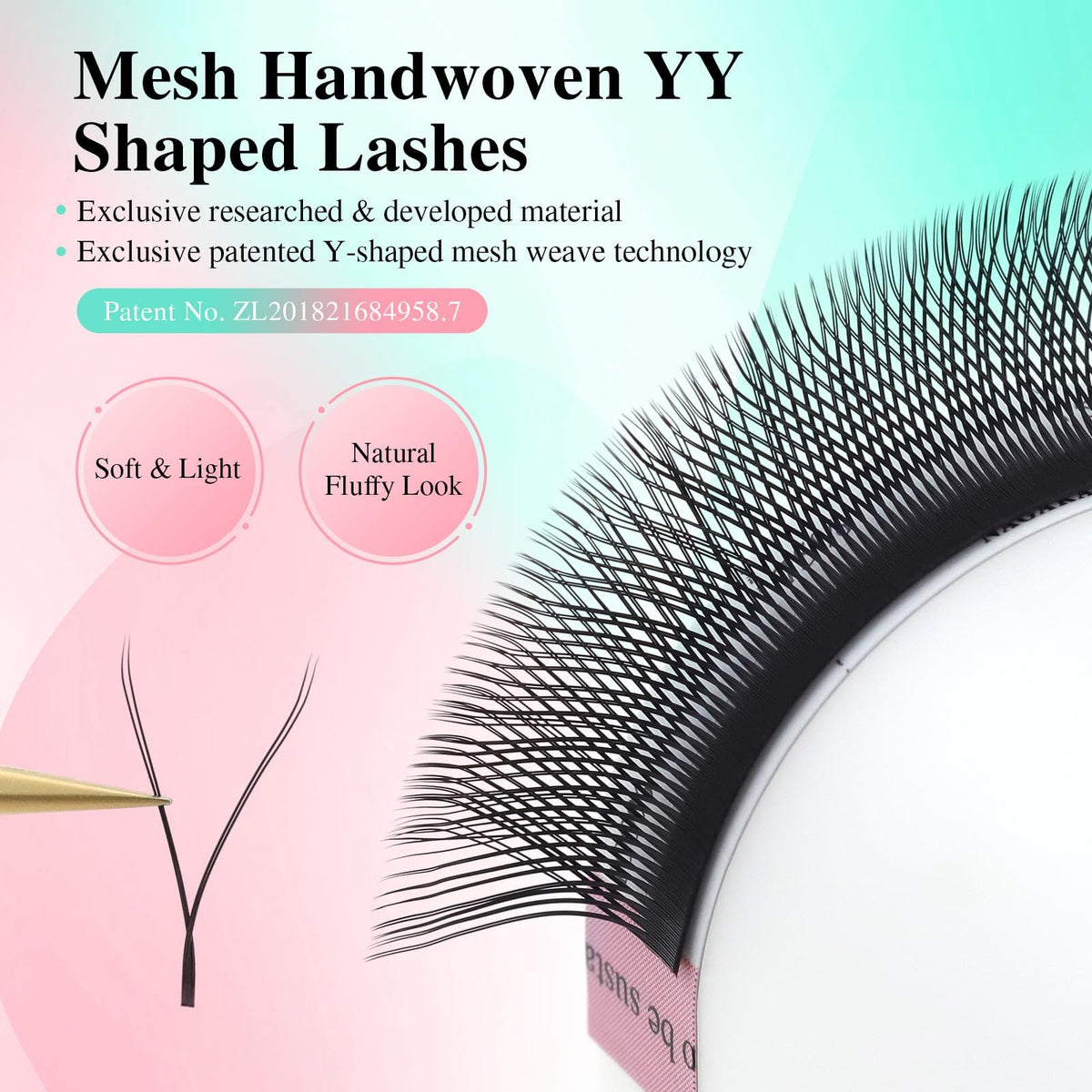 NAGARAKU YY Lash Extensions 0.07 D 10mm front view
