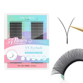 NAGARAKU YY Lash Extensions 0.07 D 7-15mm mix front view