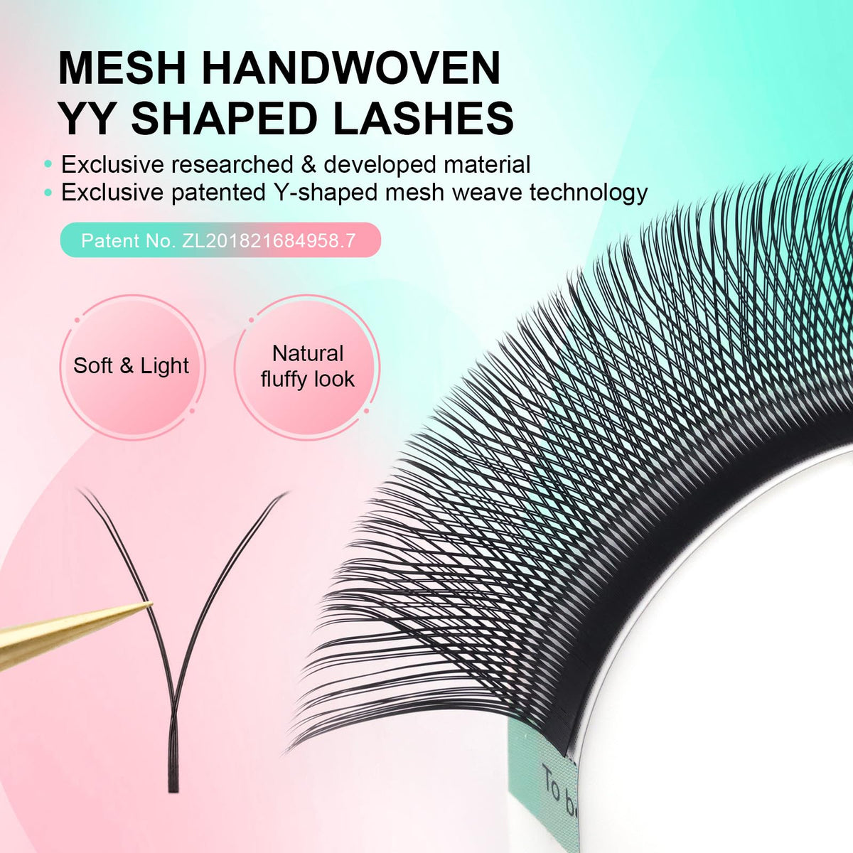 NAGARAKU YY Lash Extensions close-up of 4D premade fans