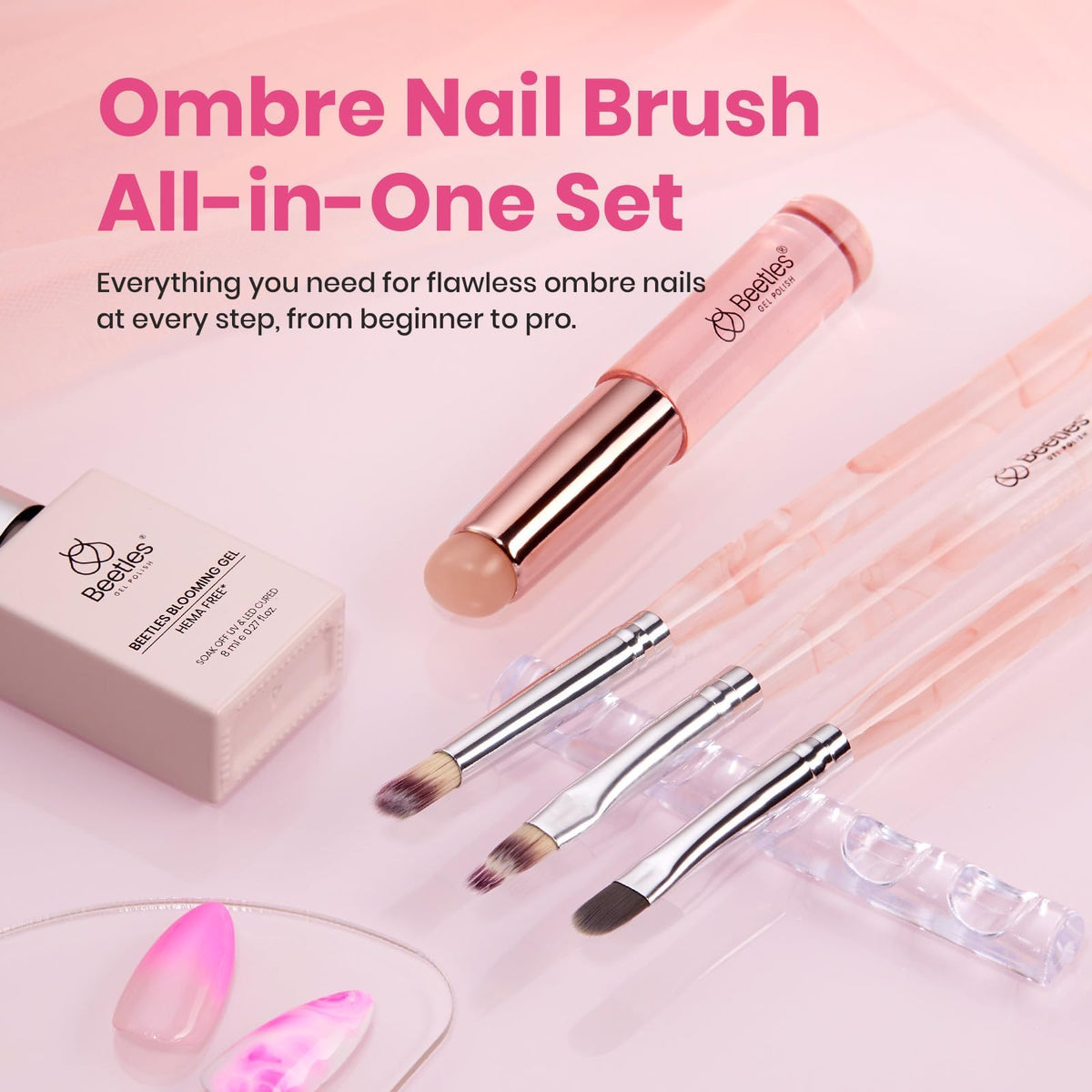 Nail Art Brush Holder included in beetles Gel Polish set