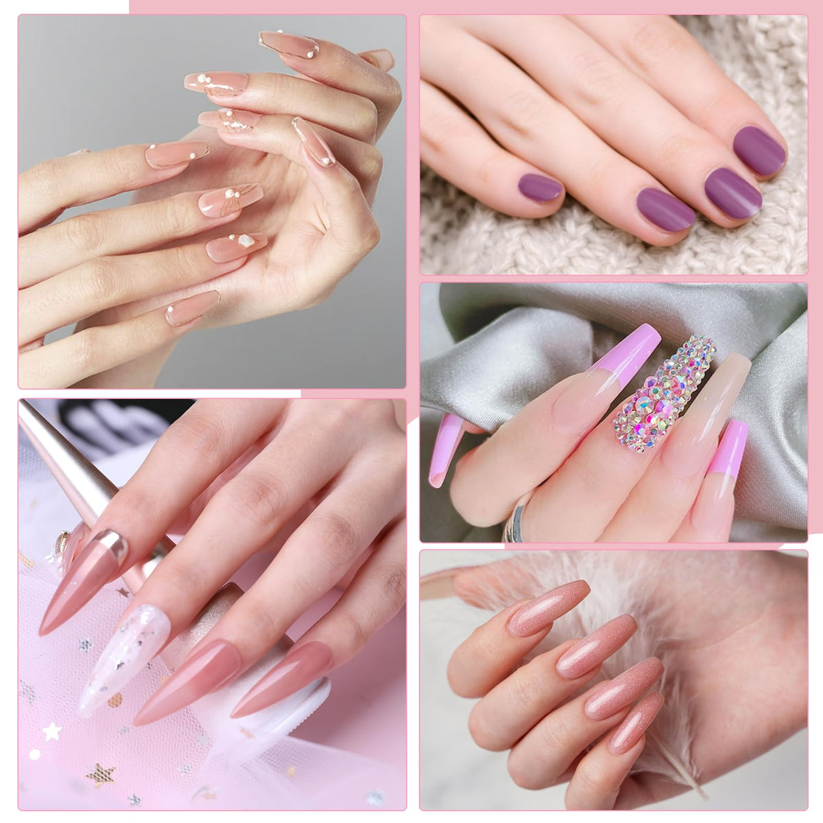 Nail art brushes and tools from Klemon Acrylic Nail Kit