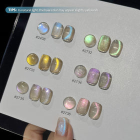 Nail art created using GAOY Cat Eye Gel Nail Polish