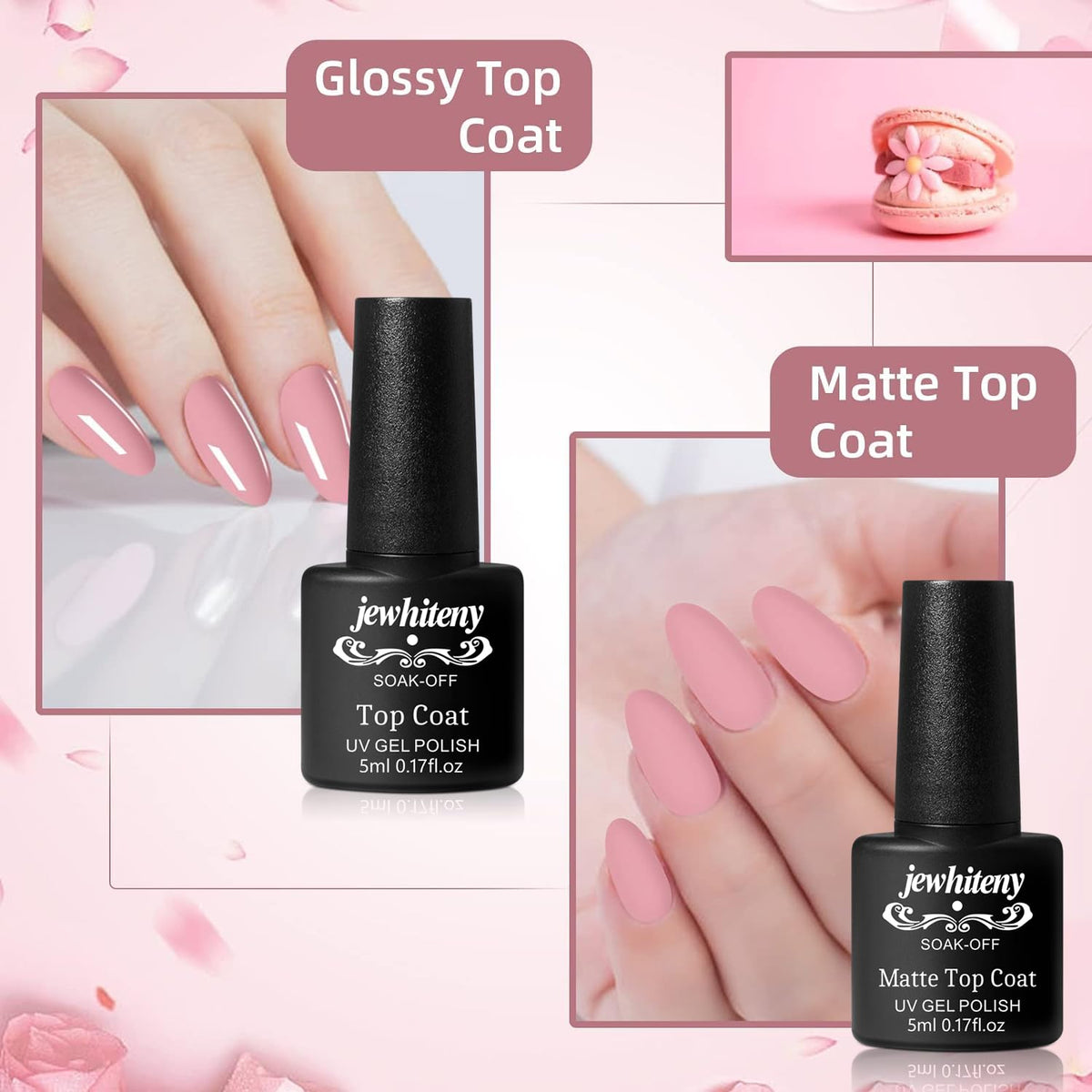 Nail art created using JEWHITENY gel polishes