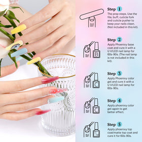 Nail art created using Phoenixy gel nail polish