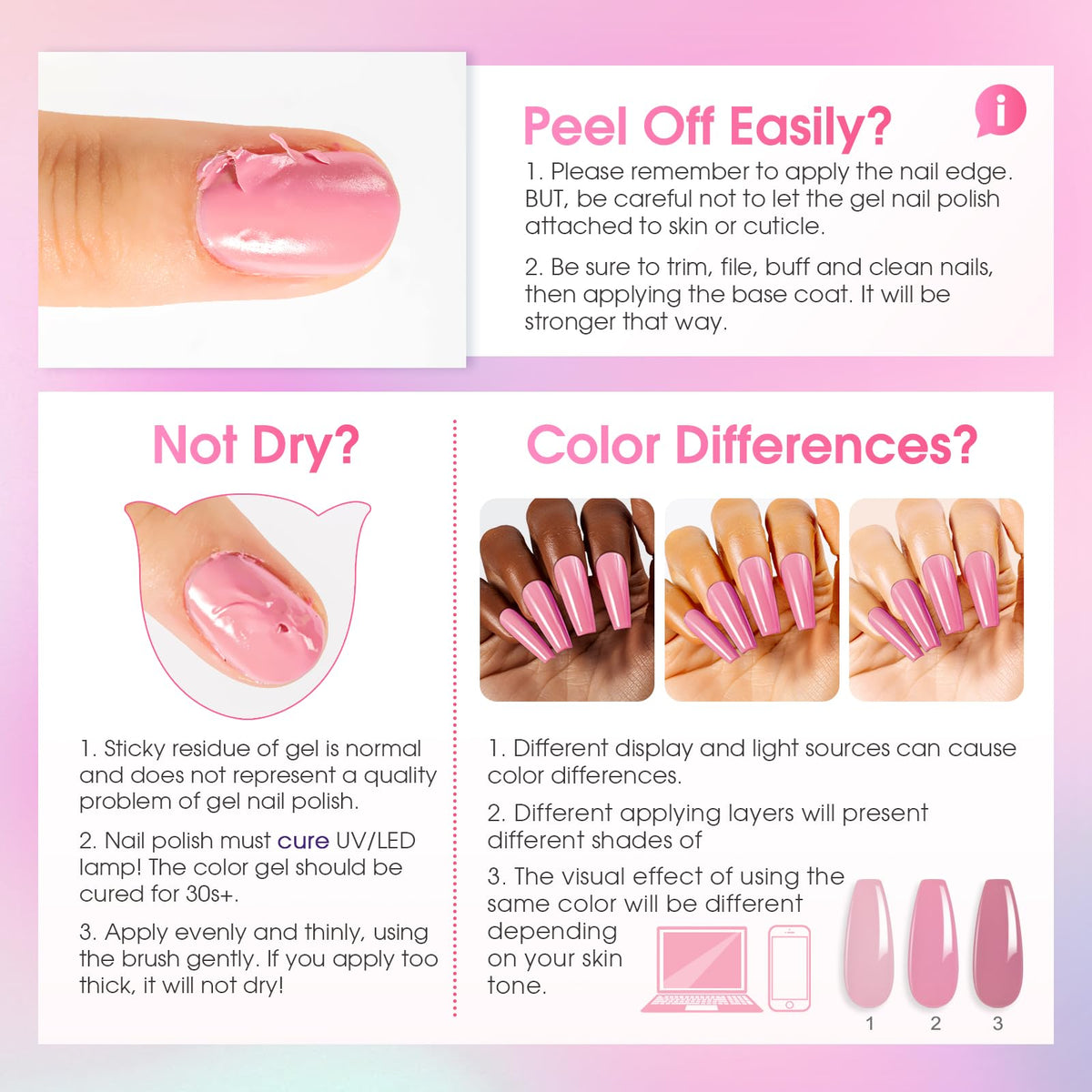 Nail art created using ROSALIND Gel Nail Polish Set