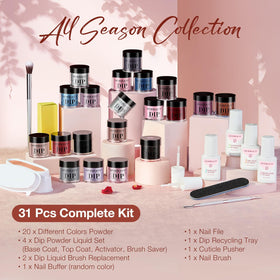 Nail art created with AZUREBEAUTY dip powder kit showcasing vibrant colours