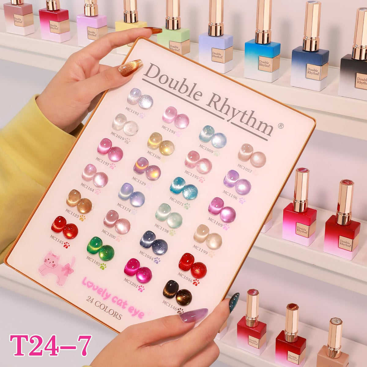 Nail art created with Double Rhythm gel polish
