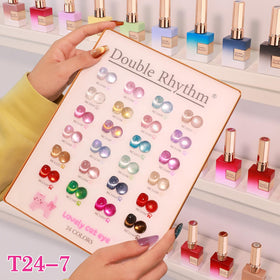 Nail art created with Double Rhythm gel polish