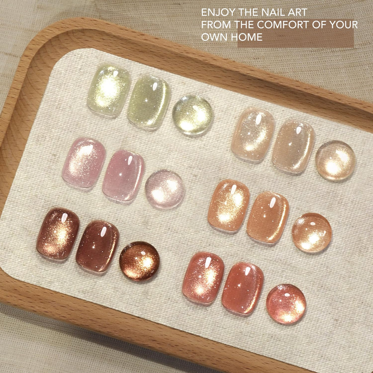 Nail art created with GAOY Glitter Cat Eye Gel Nail Polish
