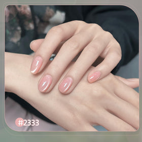 Nail art created with GAOY Green Cat Eye Gel Polish