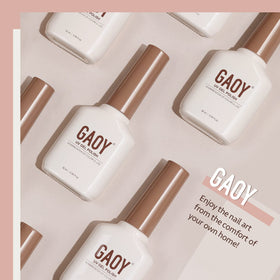Nail art created with GAOY Sheer Light Pink Gel Polish