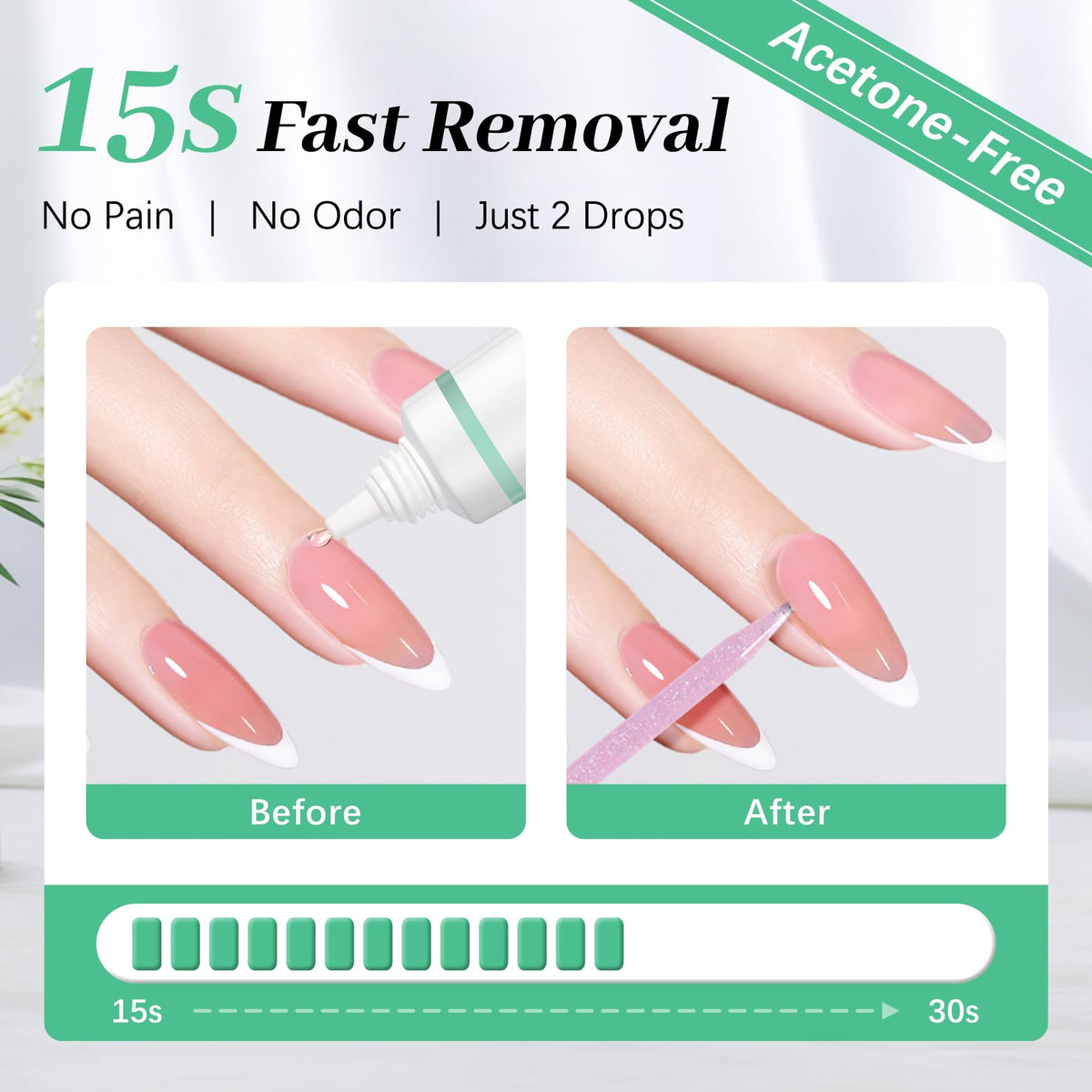 Nail art created with LEYKOSH glue and press-on nails