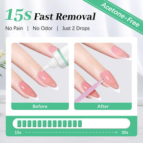 Nail art created with LEYKOSH glue and press-on nails