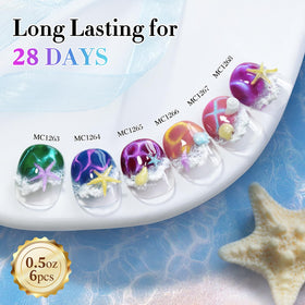 Nail art design created using Double Rhythm Gel Nail Polish