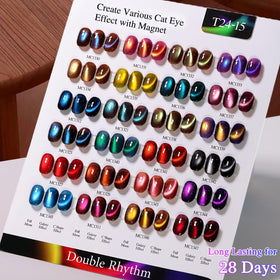 Nail art design created using Double Rhythm gel polish