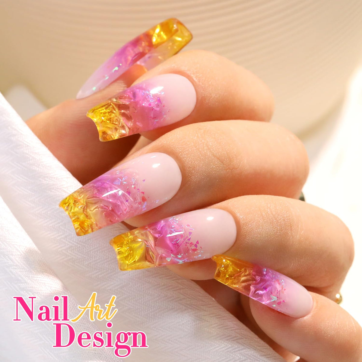Nail art design created using Double Rhythm Gel Polish