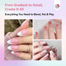 Nail art design created using SAVILAND gel polish