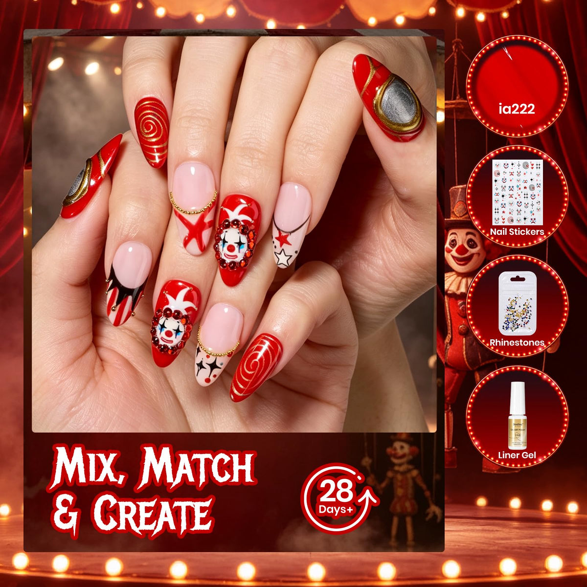 Nail art design created with beetles Halloween Gel Polish