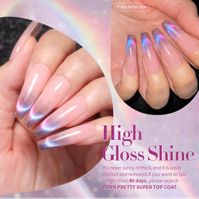 Nail art design created with Born Pretty 9D Magnetic Gel Polish