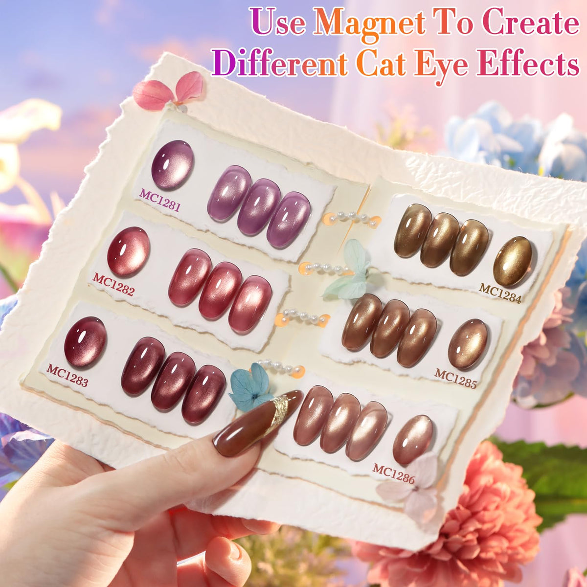 Nail art design created with Double Rhythm gel polish