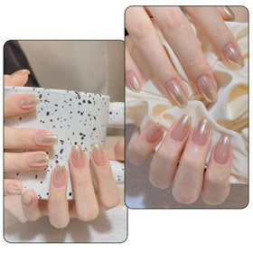 Nail art design using Artdone chrome powders